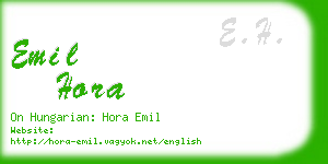 emil hora business card